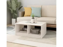 Mesa de centro | Mesa de apoio 75x50x33.5 cm madeira de pinho maciça^ Mesa De Centro