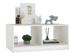 Mesa de centro | Mesa de apoio 75x50x33.5 cm madeira de pinho maciça^ Mesa De Centro