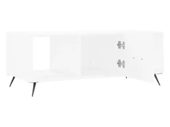Mesa De Centro* Mesa de centro | Mesa de apoio 102x50x40 cm madeira processada Branco