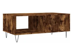 Mesa De Centro| Mesa de centro | Mesa de apoio 90x50x36.5 cm derivados madeira carvalho fumado Castanho