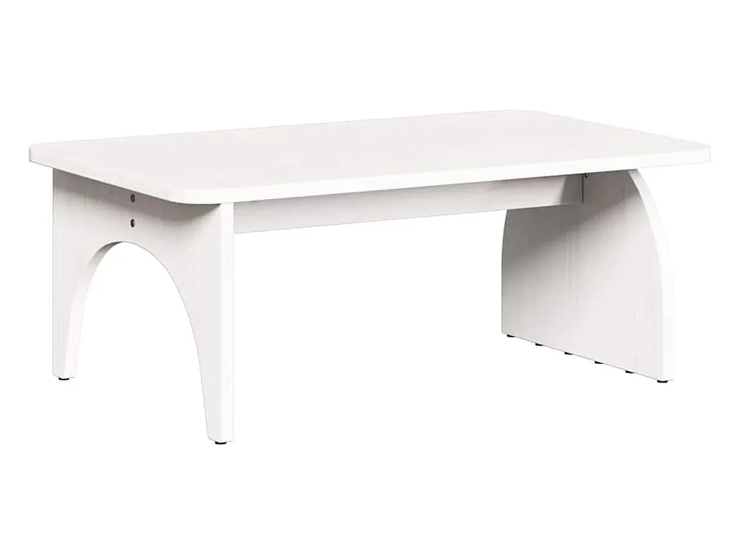 Mesa De Centro* Mesa de centro | Mesa de apoio 80x50x31 cm Madeira de pinho maciça Branco