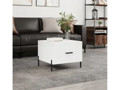 Outlet Mesa de centro | Mesa de apoio 50x50x40 cm derivados de madeira Branco