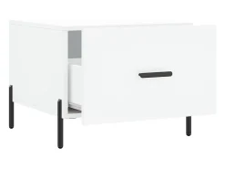 Outlet Mesa de centro | Mesa de apoio 50x50x40 cm derivados de madeira Branco