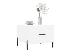 Outlet Mesa de centro | Mesa de apoio 50x50x40 cm derivados de madeira Branco