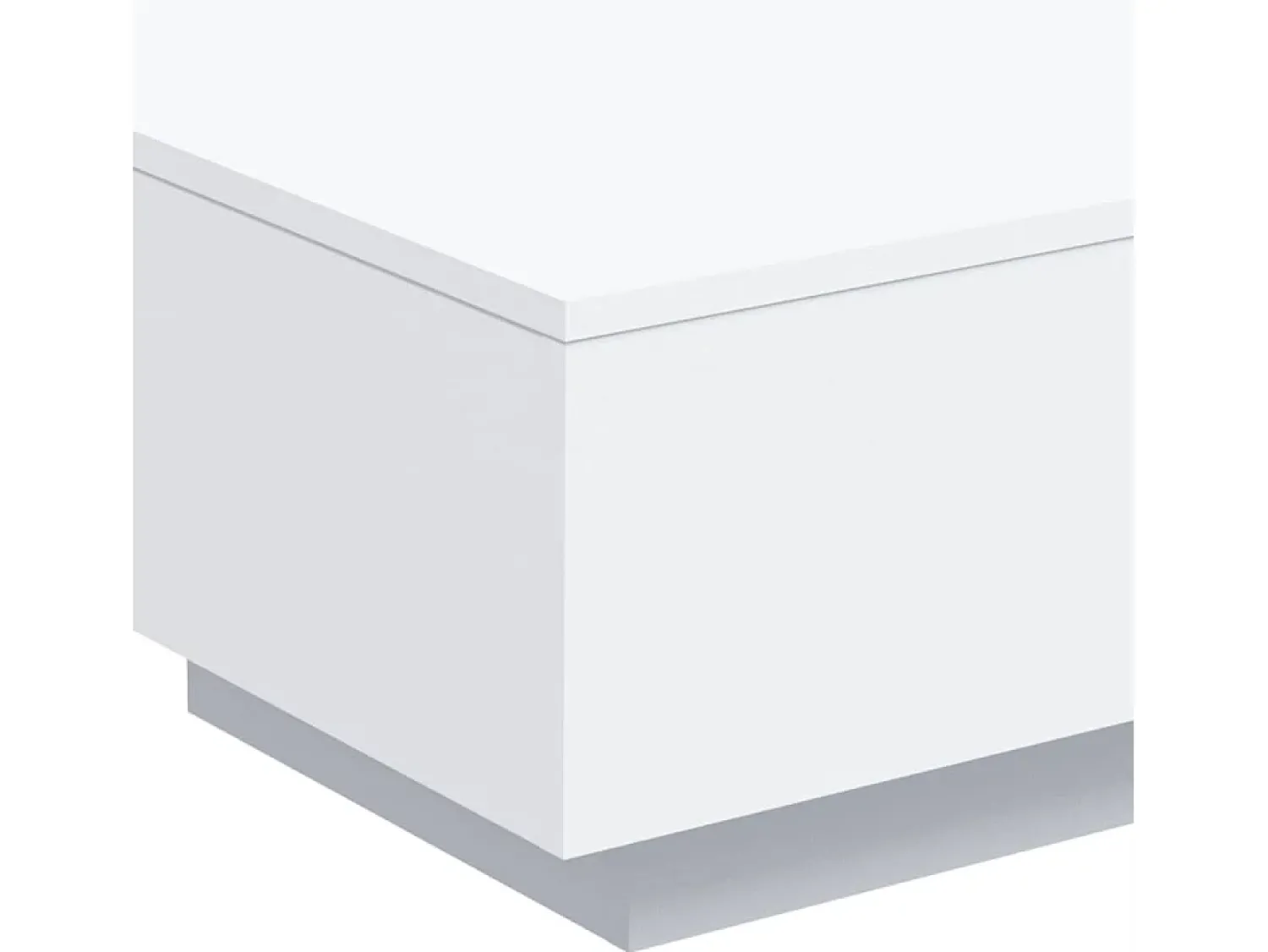 Mesa De Centro* Mesa de centro | Mesa de apoio com luzes LED 55x55x31 cm Branco