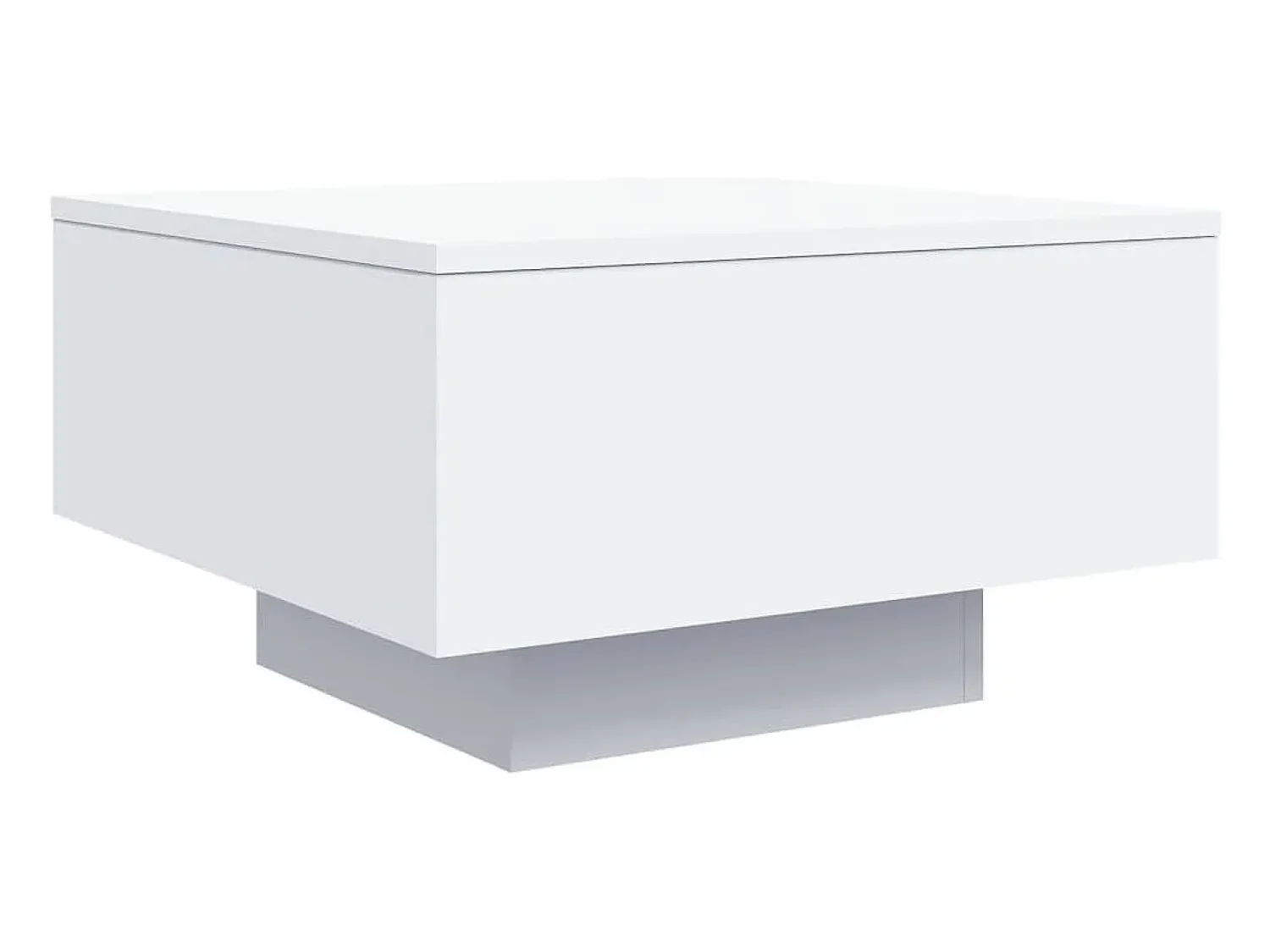 Mesa De Centro* Mesa de centro | Mesa de apoio com luzes LED 55x55x31 cm Branco