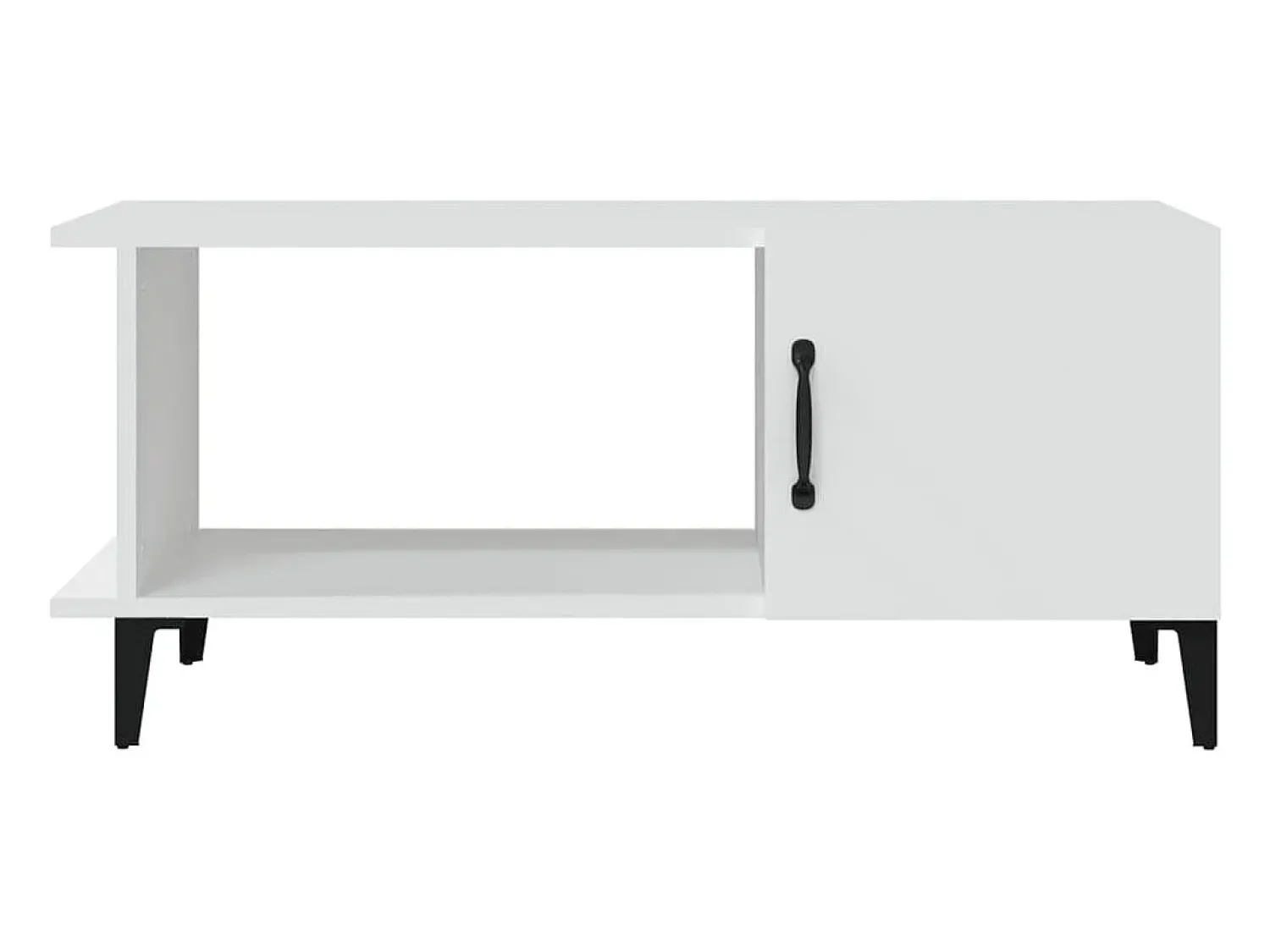 Mesa De Centro| Mesa de centro | Mesa de apoio 90x50x40 cm madeira processada Branco