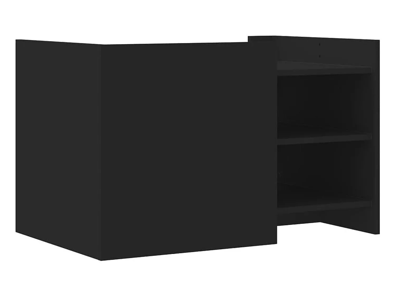 Mesa De Centro* Mesa de centro | Mesa de apoio 80x50x50 cm derivados de madeira Preto