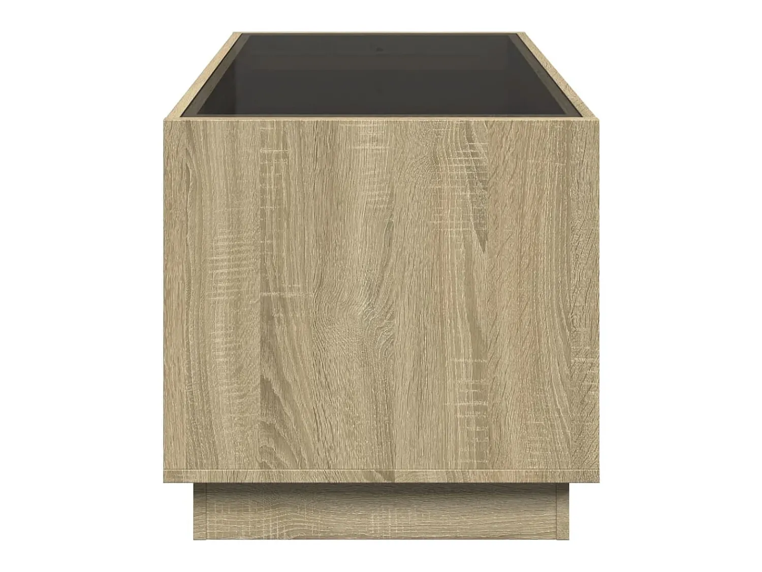 Mesa De Centro* Mesa de centro | Mesa de apoio luzes LED Infinity 70x50x50 cm carvalho sonoma Castanho