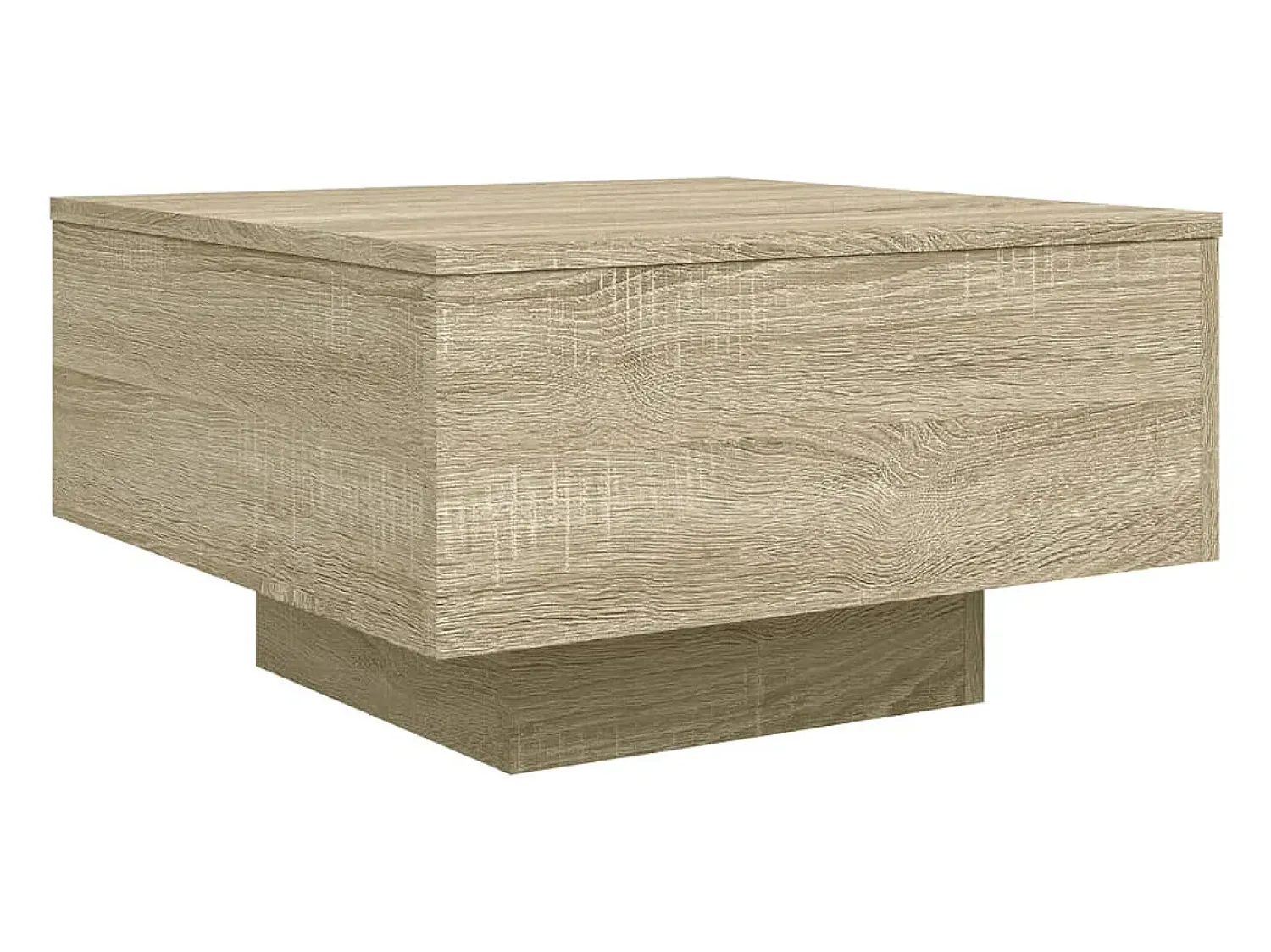 Mesa de centro | Mesa de apoio 55x55x31 cm derivados de madeira carvalho sonoma Castanho