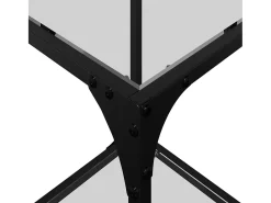 Mesa de centro | Mesa de apoio c/ topo em vidro 30x30x40 cm aço^ Mesa De Centro