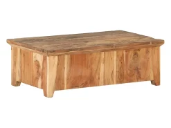 Outlet Mesa de centro | Mesa de apoio | Mesa de café 90x50x31 cm madeira recuperada maciça Castanho