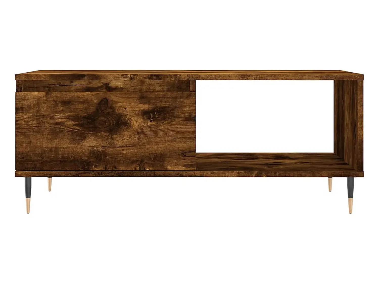 Online Mesa de centro | Mesa de apoio 90x50x36.5 cm derivados madeira carvalho fumado Castanho