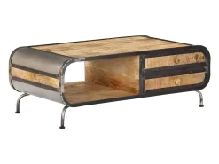 Online Mesa de centro | Mesa de apoio | Mesa de café 100x50x35 cm madeira de mangueira maciça Castanho