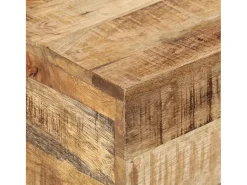 Mesa De Centro* Mesa de centro | Mesa de apoio | Mesa de café 68x68x41 cm madeira de mangueira áspera Castanho