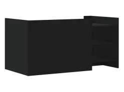 Hot Mesa de centro | Mesa de apoio 100x50x50 cm derivados de madeira Preto