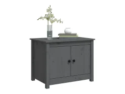 Mesa de centro | Mesa de apoio 71x49x55 cm pinho maciço cinza^ Mesa De Centro
