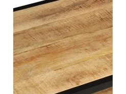 Mesa De Centro| Mesa de centro | Mesa de apoio | Mesa de café 90x45x35 cm madeira de mangueira áspera maciça Castanho