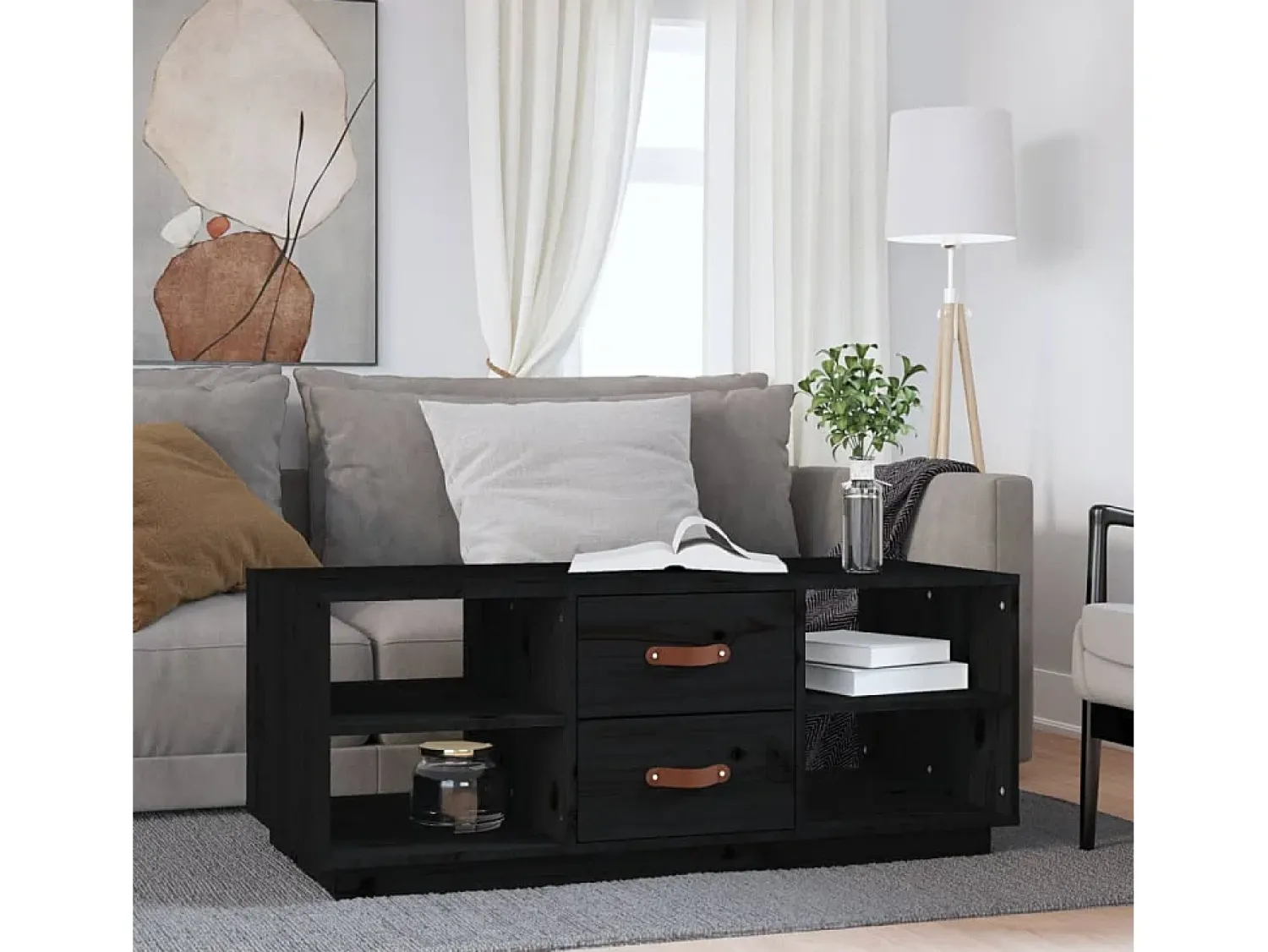 Mesa de centro | Mesa de apoio 100x50x41 cm madeira de pinho maciça^ Mesa De Centro