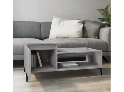 Best Mesa de centro | Mesa de apoio 100x50x45 cm derivados madeira sonoma Cinzento