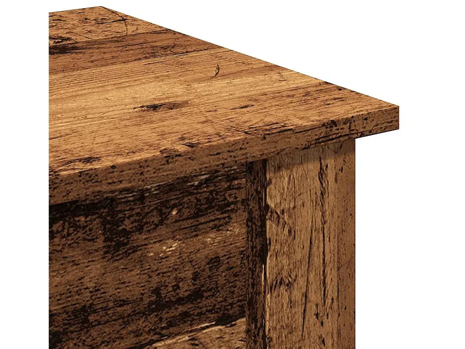 Mesa De Centro| Mesa de centro | Mesa de apoio 40x40x42 cm derivados de madeira madeira velha Castanho