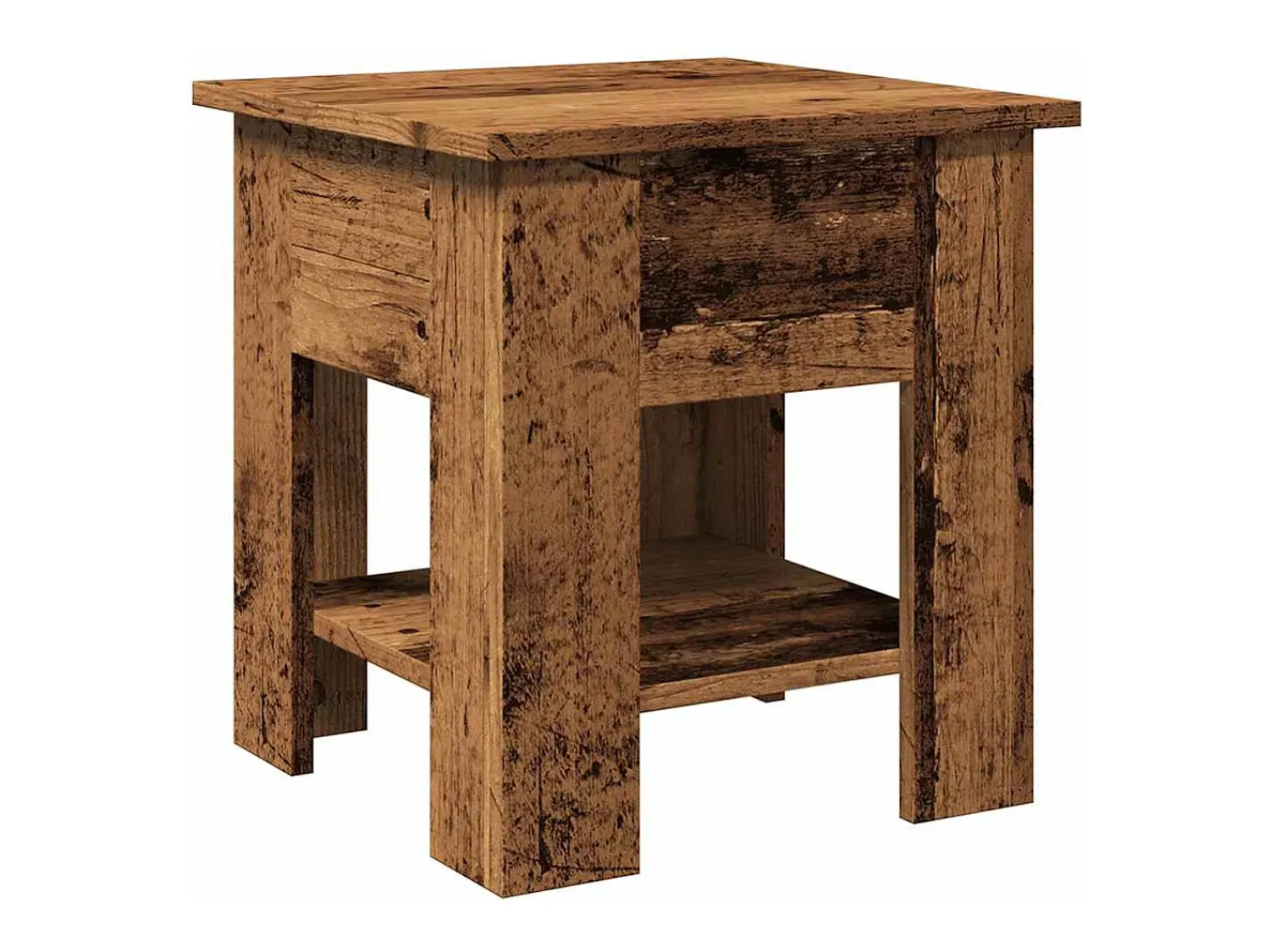 Mesa De Centro| Mesa de centro | Mesa de apoio 40x40x42 cm derivados de madeira madeira velha Castanho