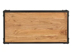 Mesa De Centro* Mesa de centro | Mesa de apoio | Mesa de café 90x45x35 cm madeira de acácia maciça Castanho