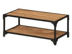 Mesa De Centro* Mesa de centro | Mesa de apoio | Mesa de café 90x45x35 cm madeira de acácia maciça Castanho