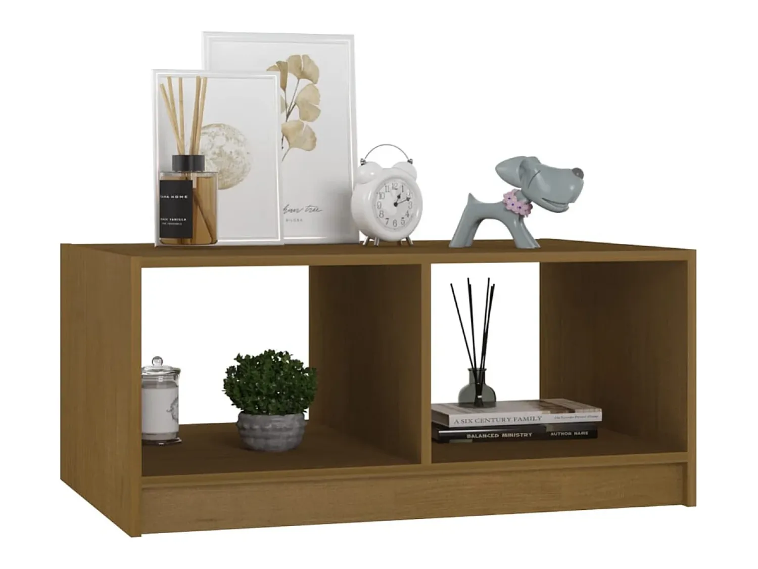 Mesa de centro | Mesa de apoio 75x50x33.5 cm pinho maciço mel^ Mesa De Centro