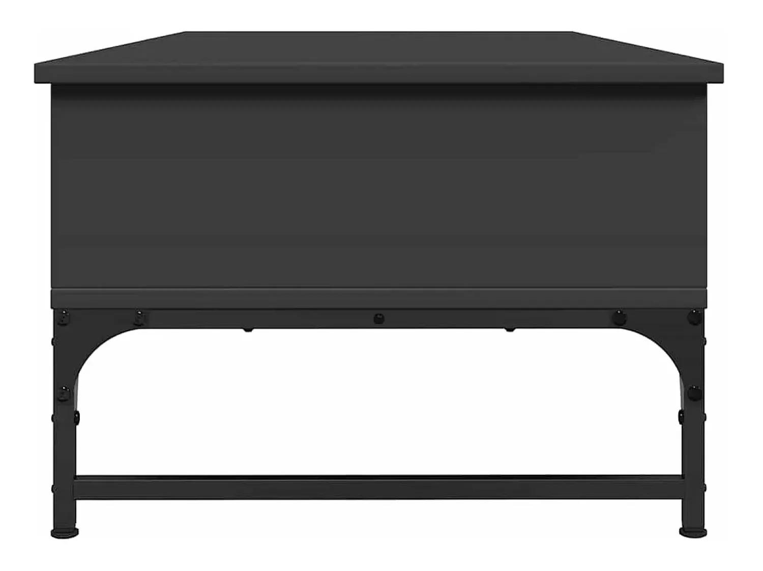 Mesa De Centro* Mesa de centro | Mesa de apoio 100x50x35 cm derivados de madeira/metal Preto