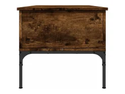 Mesa de centro | Mesa de apoio 100x50x45cm deriv. madeira/metal carvalho fumado^ Mesa De Centro