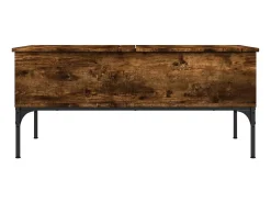 Mesa de centro | Mesa de apoio 100x50x45cm deriv. madeira/metal carvalho fumado^ Mesa De Centro