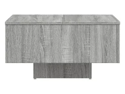 Mesa De Centro* Mesa de centro | Mesa de apoio 60x60x31.5 cm derivados de madeira cinza sonoma Cinzento