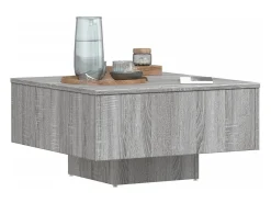Mesa De Centro* Mesa de centro | Mesa de apoio 60x60x31.5 cm derivados de madeira cinza sonoma Cinzento