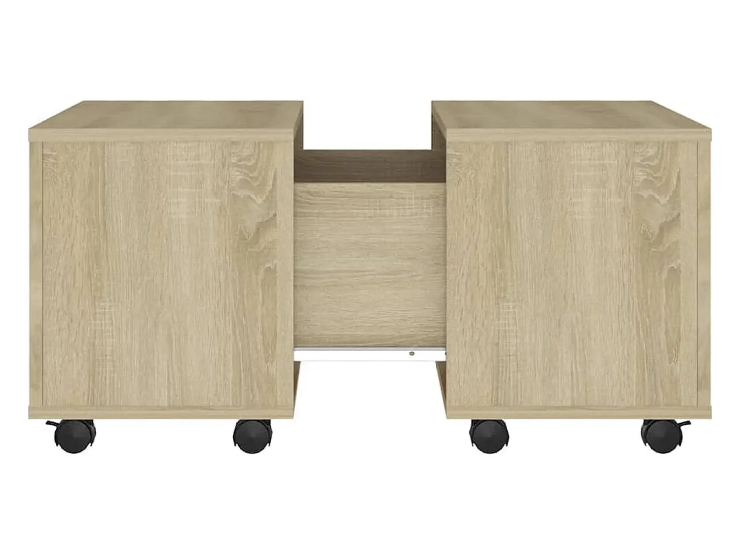 Outlet Mesa de centro | Mesa de apoio 60x60x38 cm derivados de madeira carvalho sonoma Castanho