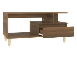 Mesa De Centro| Mesa de centro | Mesa de apoio 90x49x45 cm derivados de madeira carvalho Castanho
