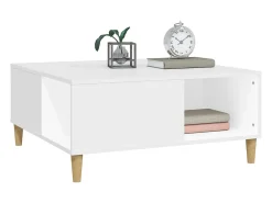 Mesa De Centro| Mesa de centro | Mesa de apoio 80x80x36.5 cm derivados de madeira Branco
