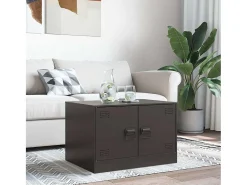 Mesa De Centro* Mesa de centro | Mesa de apoio 67x50x44 cm aço Preto