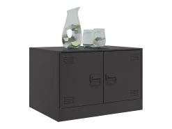 Mesa De Centro* Mesa de centro | Mesa de apoio 67x50x44 cm aço Preto