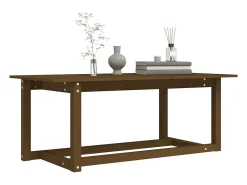 Mesa De Centro| Mesa de centro | Mesa de apoio 110x55x45 cm pinho maciço mel Castanho