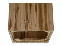 Mesa de centro | Mesa de apoio em madeira de teca genuína 50x50x35 cm^ Mesa De Centro