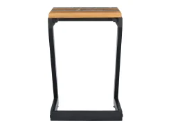 Sale Mesa de centro | Mesa de apoio | Mesa de café 30x30x50 cm madeira de teca maciça e poliresina Multicor