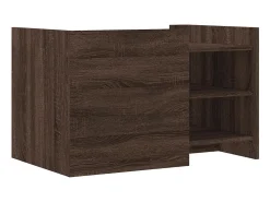 Mesa de centro | Mesa de apoio 80x50x50 cm derivados madeira carvalho^ Mesa De Centro