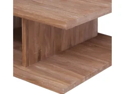 Clearance Mesa de centro | Mesa de apoio | Mesa de café 70x70x30 cm madeira de teca maciça Castanho