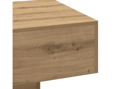 Outlet Mesa de centro | Mesa de apoio | Mesa de café 100x49.5x31 cm derivados madeira carvalho artisiano Castanho