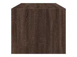 Mesa De Centro| Mesa de centro | Mesa de apoio | Mesa de café c/ portas de vidro 102x50x42cm carvalho Castanho
