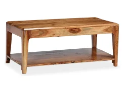 Clearance Mesa de centro | Mesa de apoio em madeira maciça 88x50x38 cm Castanho