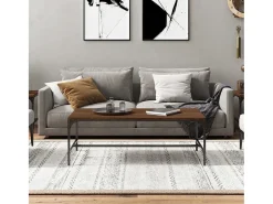 Mesa De Centro| Mesa de centro | Mesa de apoio 100x50x35 cm derivados madeira carvalho Castanho