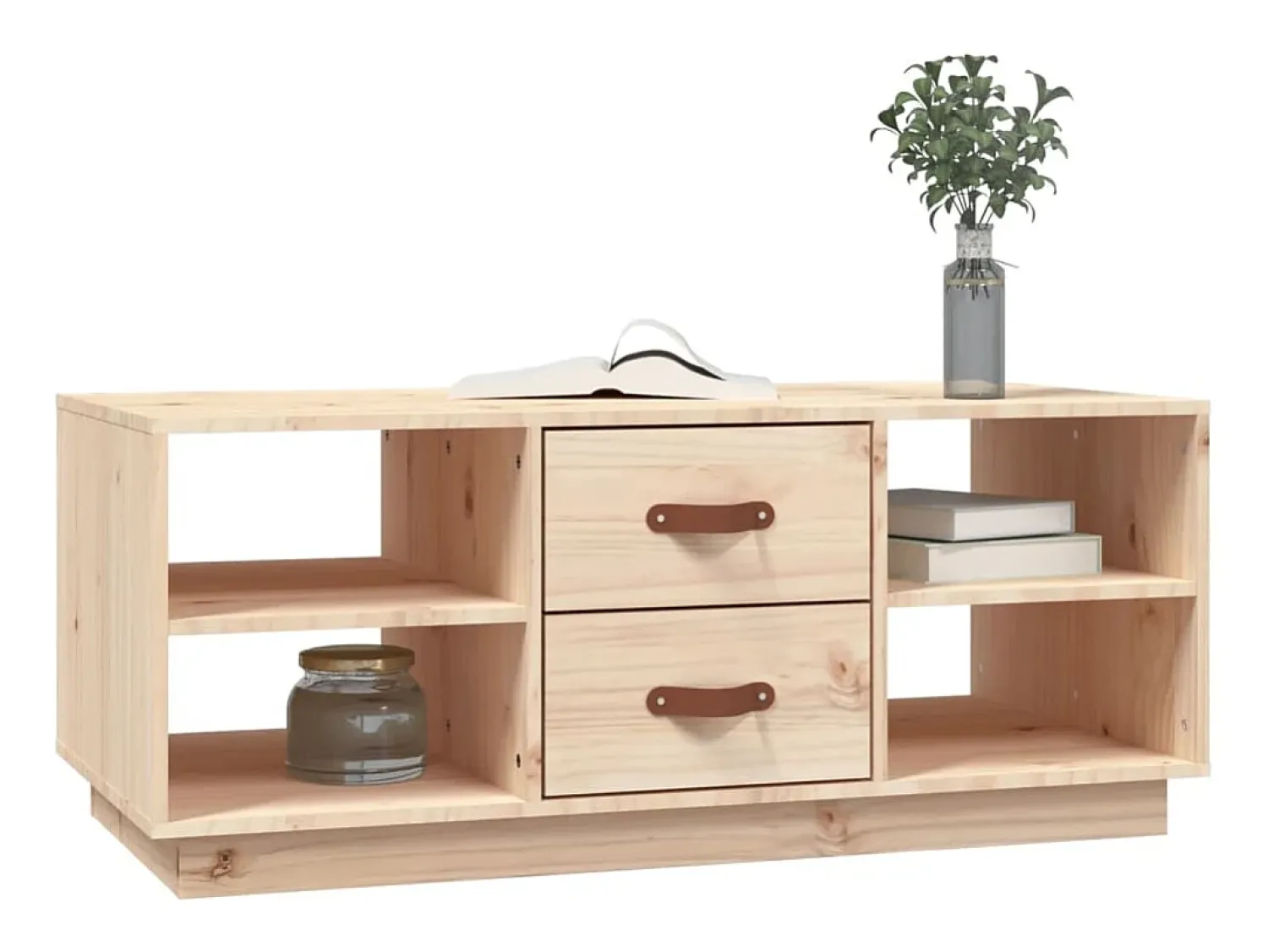 Online Mesa de centro | Mesa de apoio | Mesa de café 100x50x41 cm pinho maciço Castanho