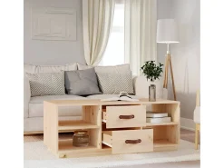 Online Mesa de centro | Mesa de apoio | Mesa de café 100x50x41 cm pinho maciço Castanho